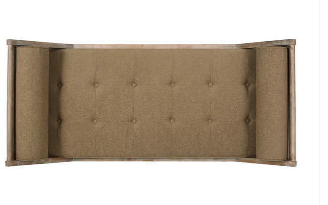 Photo 1 of HULLER RUSTIC TUFTED DOUBLE END CHAISE LOUNGE WITH BOLSTER PILLOWS  IN BEIGE