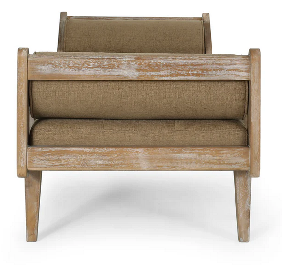 Photo 1 of HULLER RUSTIC TUFTED DOUBLE END CHAISE LOUNGE WITH BOLSTER PILLOWS  IN BEIGE