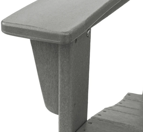 Photo 1 of PANAGIOTA OUTDOOR RESIN ADIRONDACK CHAIR MATTE BLACK 