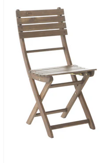 Photo 1 of VICARO OUTDOOR GREY FINISH ACACIA WOOD FOLDABLE DINING CHAIR 