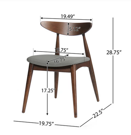 Photo 1 of ISSAIC MID-CENTURY MODERN DESIGN WOOD DINING CHAIRS SET OF 2 