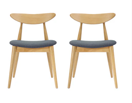 Photo 1 of ISSAIC MID-CENTURY MODERN DESIGN WOOD DINING CHAIRS SET OF 2 