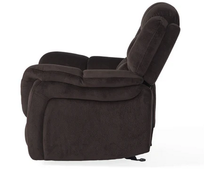 Photo 1 of HIDAL BROWN FABRIC GLIDER RECLINER CLUB CHAIR