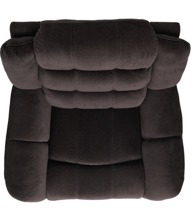Photo 1 of HIDAL BROWN FABRIC GLIDER RECLINER CLUB CHAIR