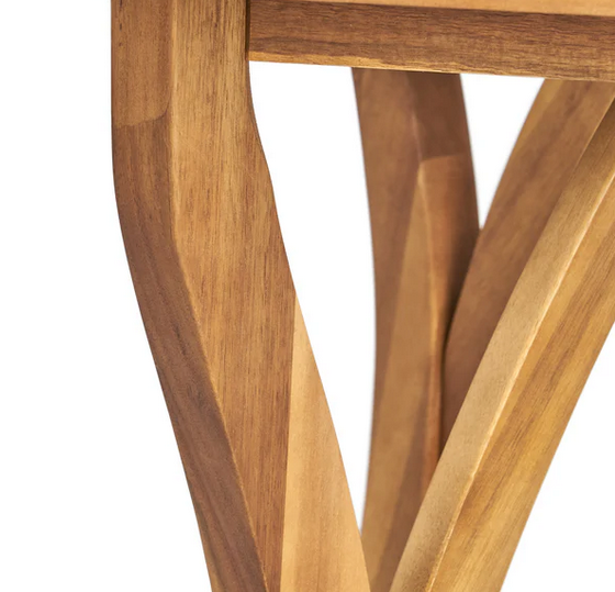 Photo 1 of HESTIA TEAK FINISH ACACIA WOOD RECTANGULAR OUTDOOR DINING TABLE 