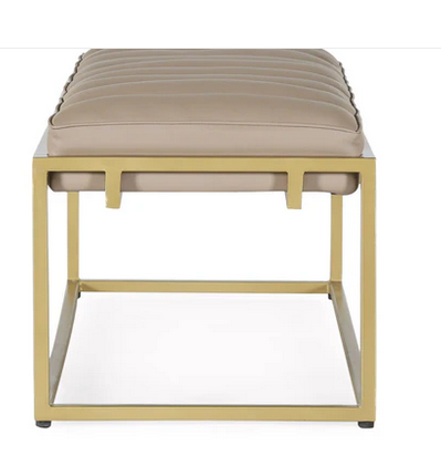 Photo 1 of JILL CONTEMPORARY HANDMADE CHANNEL STITCH BENCH/OTTOMAN IN GREY