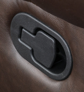 Photo 1 of HARBOR BROWN LEATHER GLIDER RECLINER CLUB CHAIR