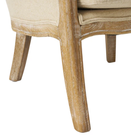 Photo 1 of MILTON BEIGE FABRIC WING CHAIR
