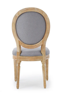 Photo 1 of PHINNAEUS FRENCH COUNTRY FABRIC DINING GREY CHAIR SET OF 2