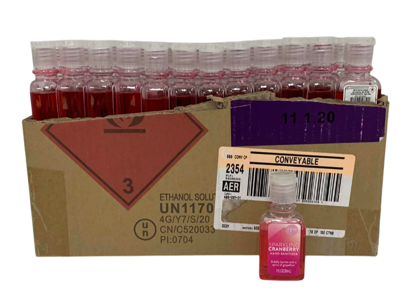 Photo 1 of HAND SANITIZER CRANBERRY SENTED CASE PACK 96