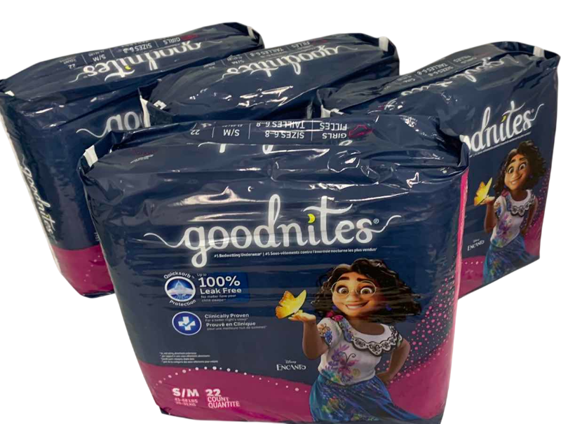 Photo 1 of GOODNITES BEDWETTING UNDERWEAR SIZE SMALL 4 PACKS OF 22
