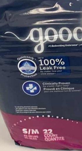 Photo 1 of GOODNITES BEDWETTING UNDERWEAR SIZE SMALL 4 PACKS OF 22