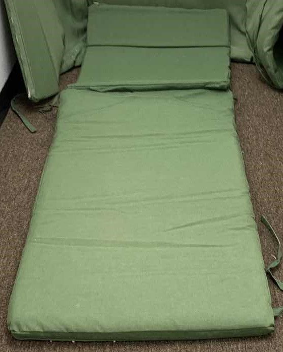 Photo 1 of 2-CHAISE LOUNGE CHAIR CUSHIONS GREEN
