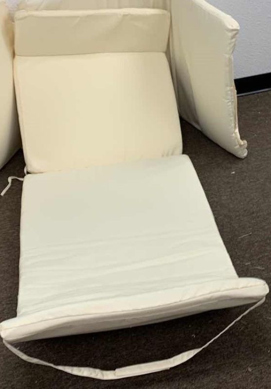 Photo 1 of 2-CHAISE LOUNGE CHAIR CUSHIONS CREAM COLOR