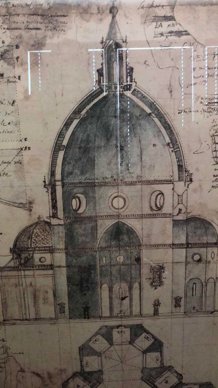 Photo 1 of DESIGN FOR THE DOME OF SANTA MARIA DEL FIORE CATHEDRAL 32” X 38”