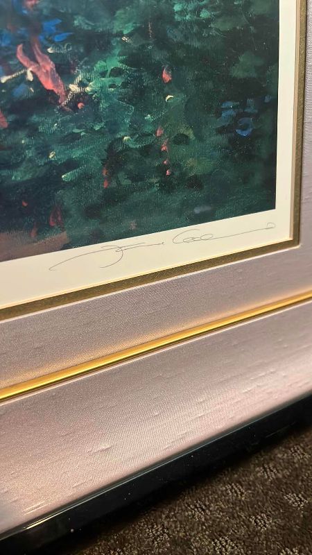 Photo 1 of ORIGINAL JAMES COLEMAN "RAIN OVER THE BAY" SIGNED OIL PAINTING  38” X 48”