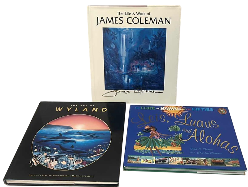 Photo 1 of 3 HAWAII AND OCEAN ART THEMED HARDBACK BOOKS BY JAMES COLEMAN AND WYLAND