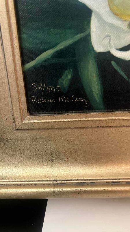 Photo 1 of WHITE ORCHID ARTWORK SIGNED ROBIN MCCOY ORIGINAL ARTWORK 32/500 33” X 29”
