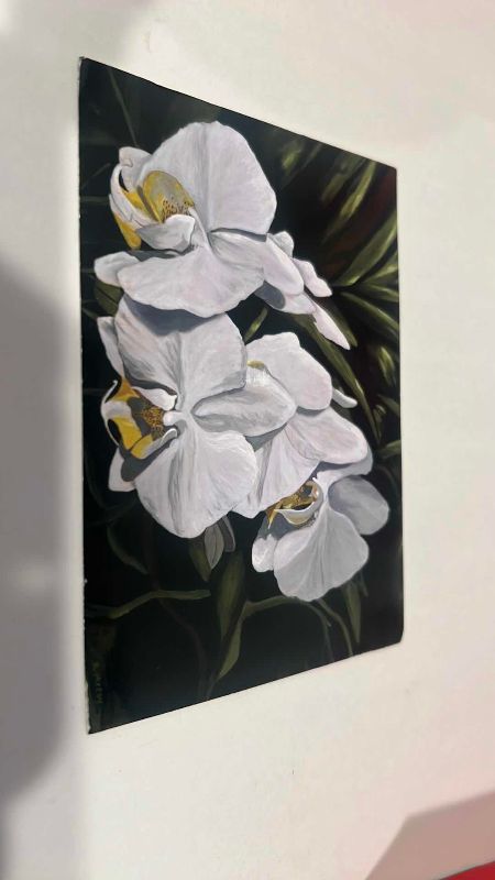 Photo 1 of WHITE ORCHID ARTWORK SIGNED ROBIN MCCOY ORIGINAL ARTWORK 32/500 33” X 29”
