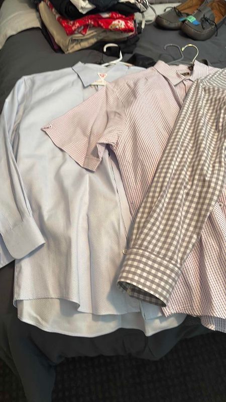 Photo 1 of MENS SUIT JACKETS  44R AND DRESS SHIRTS 16 32/33