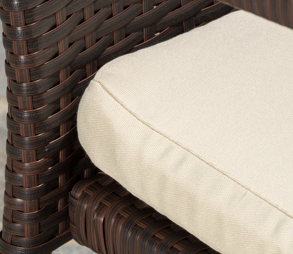 Photo 1 of 2-OUTDOOR WICKER WEAVE CHAIRS BROWN AND CRÈME