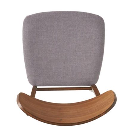Photo 1 of 2-LUCILLE FABRIC/WOOD FINISH DINING CHAIRS 