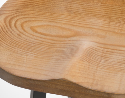 Photo 1 of 2 SHEA WOOD AND IRON RUSTIC SWIVEL BARSTOOLS 