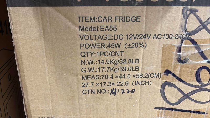 Photo 1 of ELECTRIC COOLER 58QT CAR REFRIGERATOR 12V PLUG IN