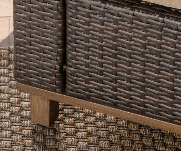 Photo 1 of 2 GRADY OUTDOOR ALUMINUM FRAMED MIX BROWN WICKER CLUB CHAIRS