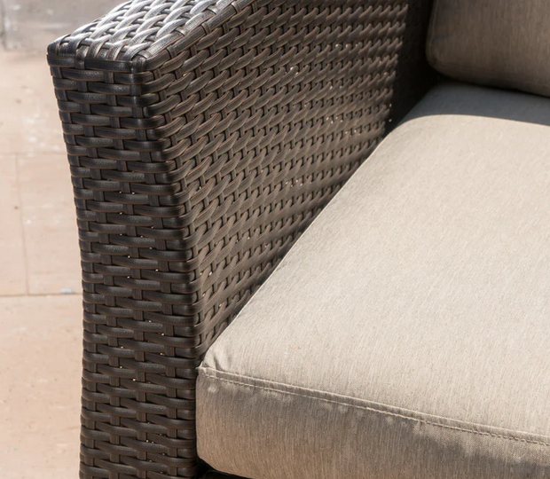 Photo 1 of 2 GRADY OUTDOOR ALUMINUM FRAMED MIX BROWN WICKER CLUB CHAIRS