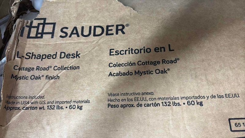 Photo 1 of SAUDER COTTAGE ROAD COLLECTION L-SHAPED DESK MYSTIC OAK FINISH