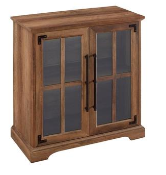 Photo 1 of WALKER EDISON FARMHOUSE 2 DOOR ACCENT CABINET RECLAIMED BARNWOOD AF30ABGDRO