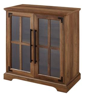 Photo 1 of WALKER EDISON FARMHOUSE 2 DOOR ACCENT CABINET RECLAIMED BARNWOOD AF30ABGDRO