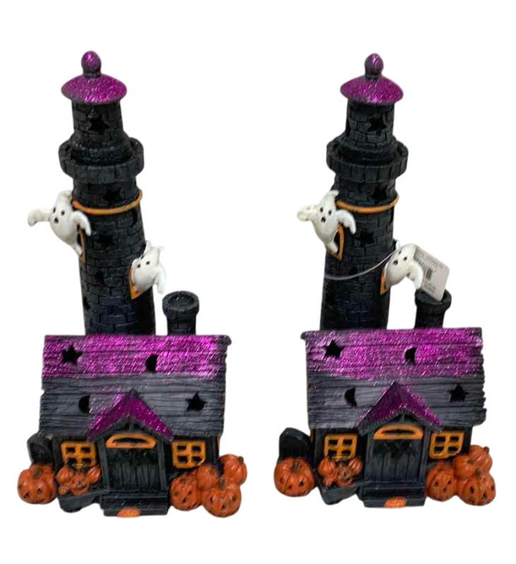 Photo 1 of HALLOWEEN DECOR  LIGHT UP HAUNTED HOUSE (2)