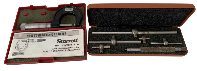Photo 1 of BROWN AND SHARPE INSIDE MICROMETER AND A STARRETT MICROMETER