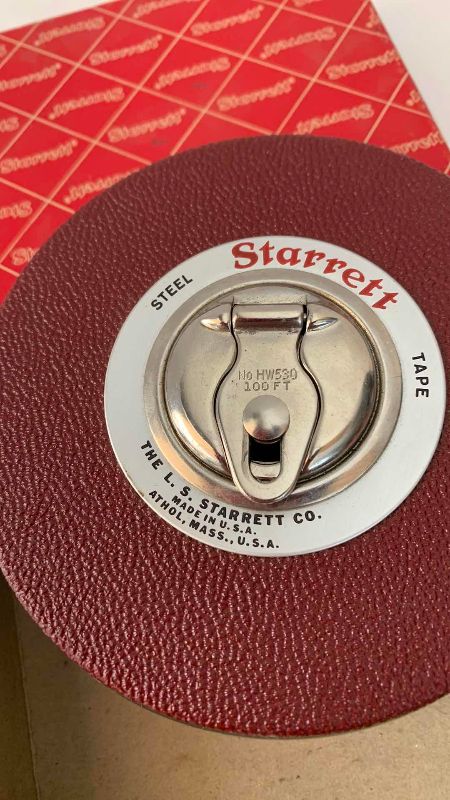 Photo 1 of STARRETT WHITE STEEL MEASURING TAPE