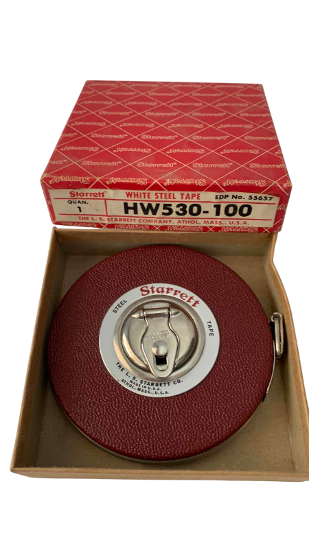 Photo 1 of STARRETT WHITE STEEL MEASURING TAPE