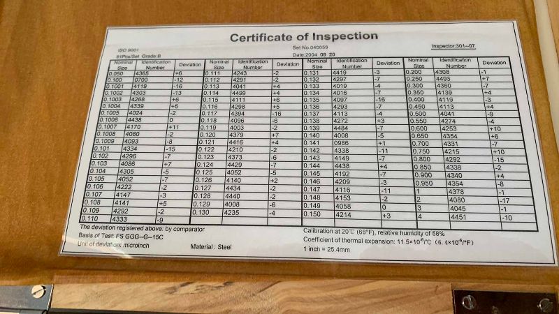 Photo 1 of PCS/SET METRIC GAGE BLOCK SET