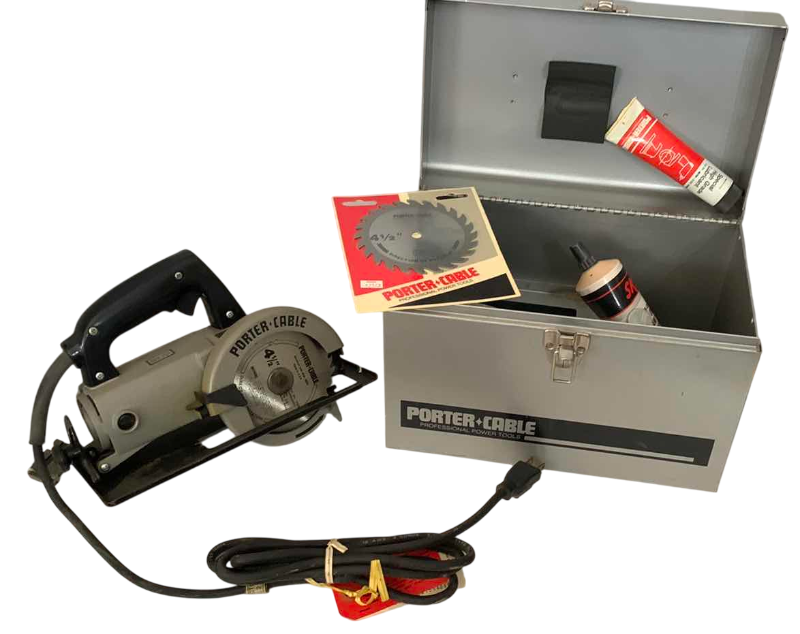 Photo 1 of PORTER CABLE 4 1/2” RADIAL SAW AND CASE
