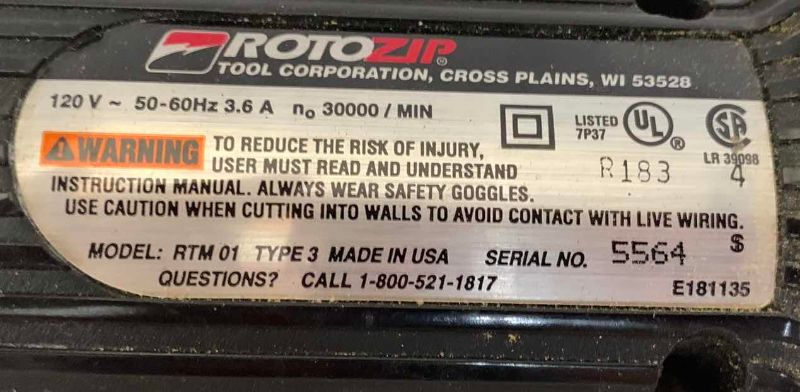 Photo 1 of ROTOZIP ROTOMITE SPIRAL SAW
