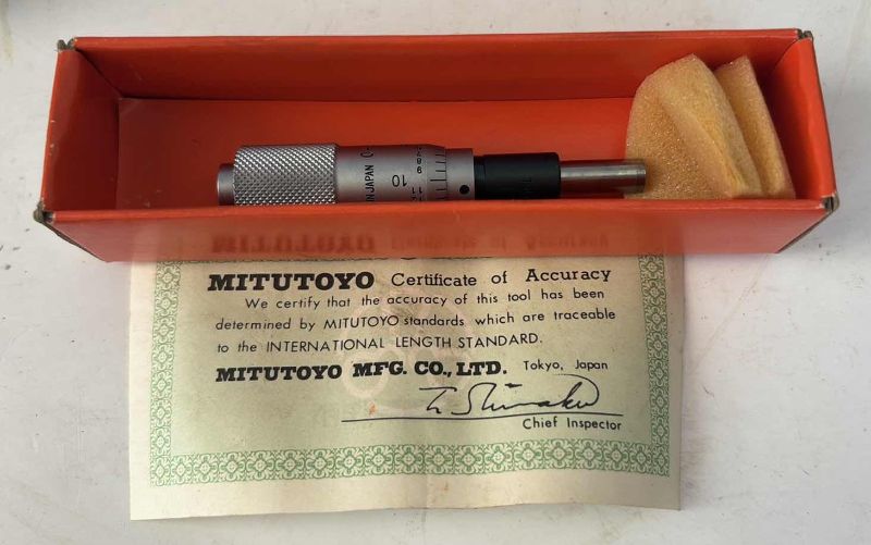 Photo 1 of MITUTOYO MICROMETER HEAD 0-.5”