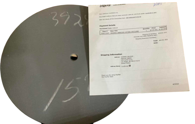 Photo 1 of AVERY ABRASIVE CUTTING DISKS