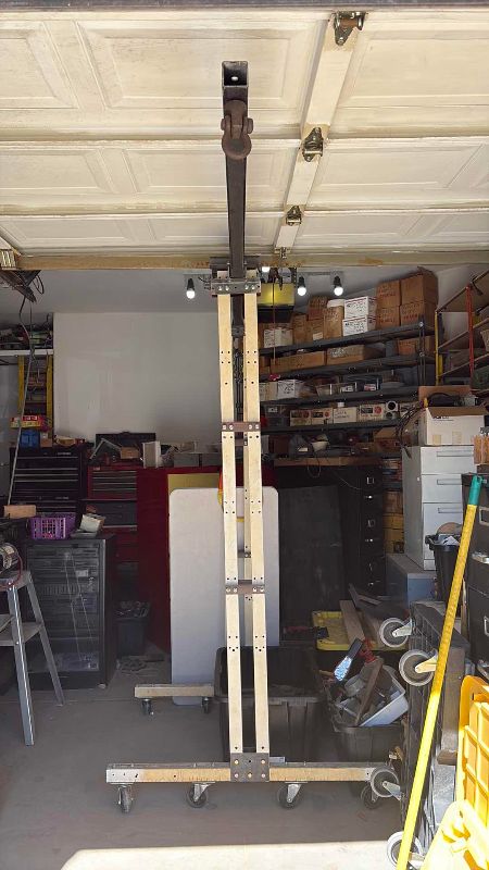 Photo 1 of ENGINE LIFT CUSTOM MADE 87” X 45” H87” WITH HOIST AND CHAINS