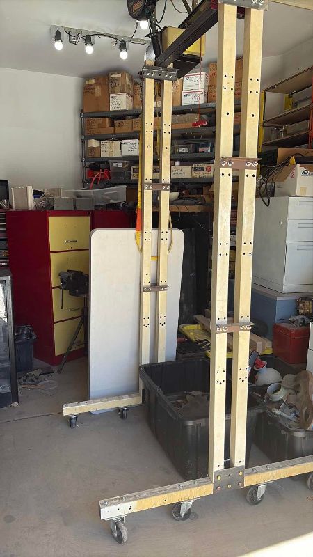 Photo 1 of ENGINE LIFT CUSTOM MADE 87” X 45” H87” WITH HOIST AND CHAINS