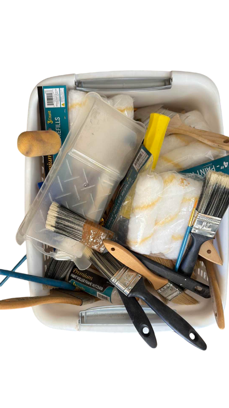 Photo 1 of CONTENTS OF BOX PAINTING SUPPLIES