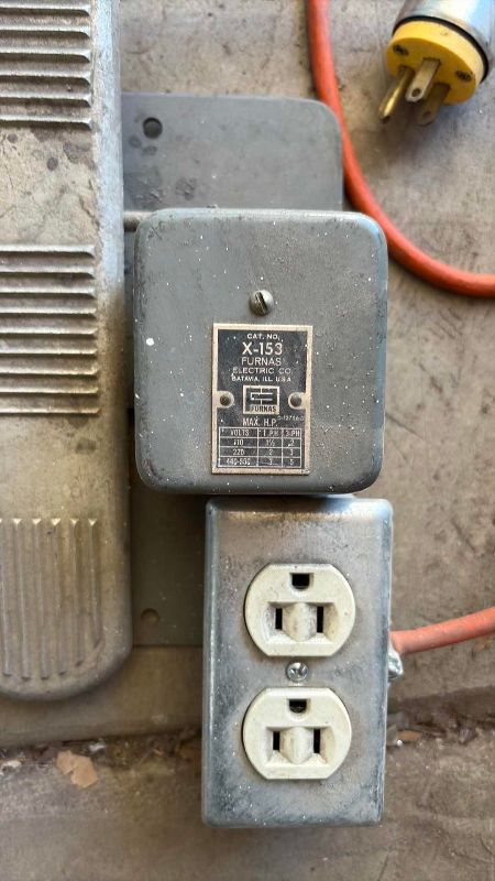 Photo 1 of FOOT PEDAL AND POWER RECEPTACLE 