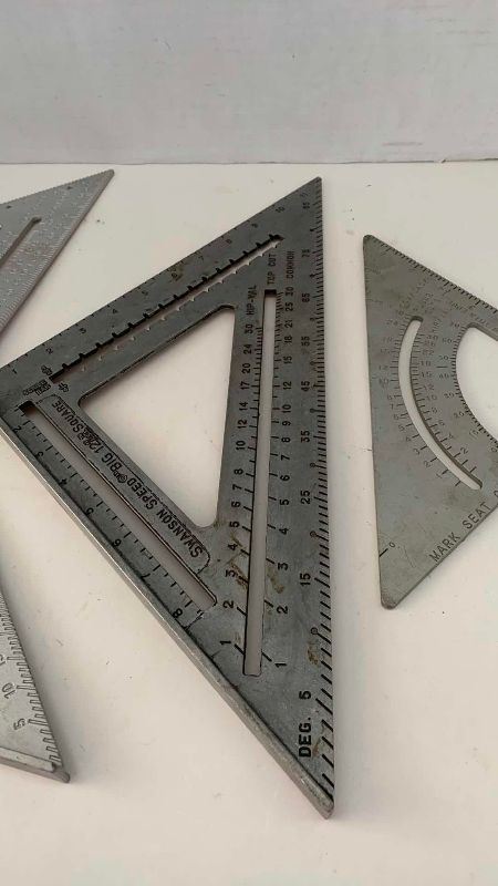 Photo 1 of 4 METAL MEASURING TRIANGLES