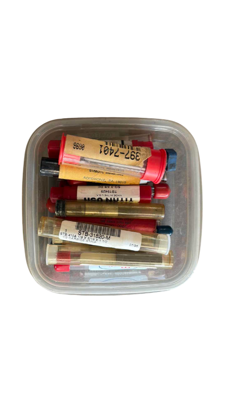 Photo 1 of CONTAINER OF DIFFERENT SIZE CARBIDE STRIPS