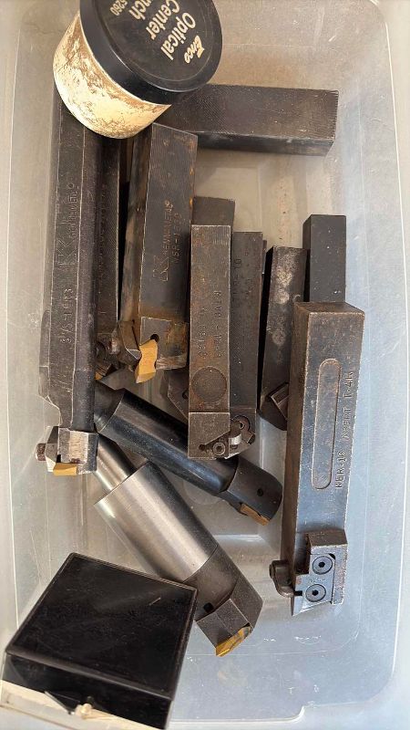 Photo 1 of ASSORTED LATHE CUTTING TOOLS