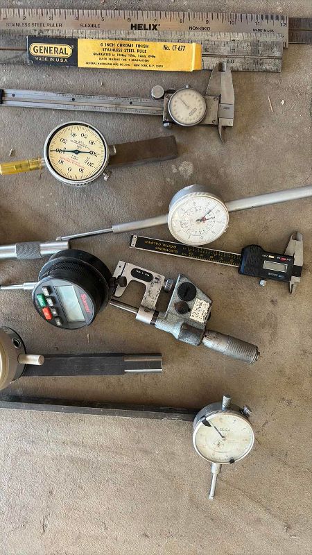 Photo 1 of ASSORTED MACHINIST MEASURING TOOLS